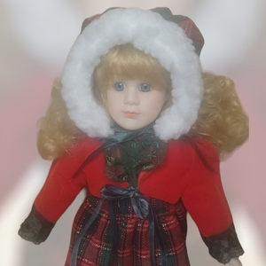 Vintage Porcelian "Chrissy" Christmas Doll ~ 1998‎